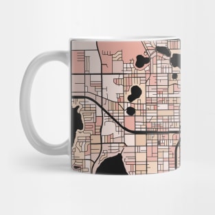 Orlando Map Pattern in Soft Pink Pastels Mug